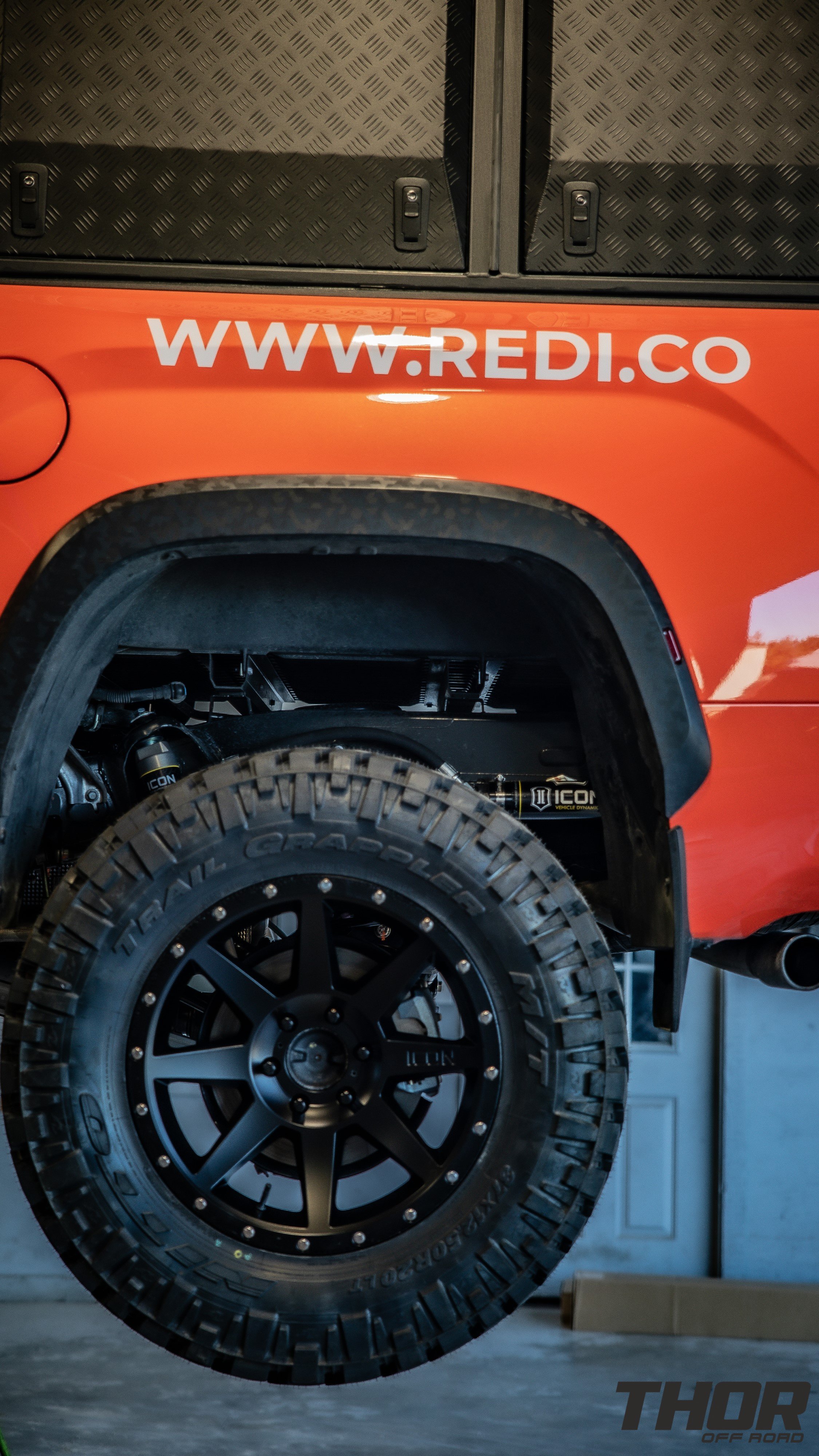 2023 Toyota Tundra TRD Pro in Solar Octane with Icon 6" Stage 5 Suspension Kit, Icon Rebound 20"x9" Wheels, Nitto Trail Grappler 37x12.50R20 Tires