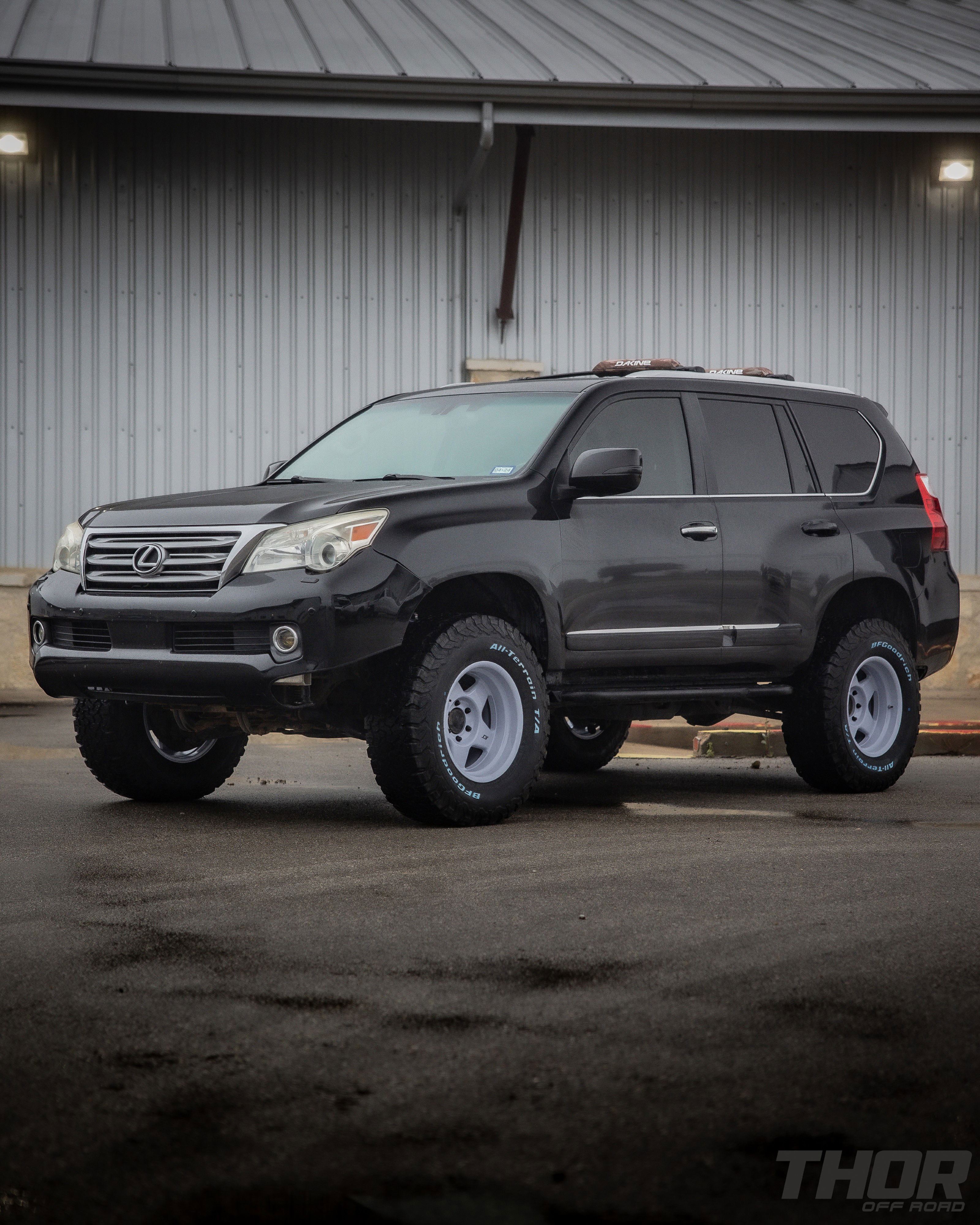 2012 Lexus GX 460 in Black with Bilstein 6112/5160 Lift Kit, Total Chaos Upper Control Arms, Coil Conversion Kit