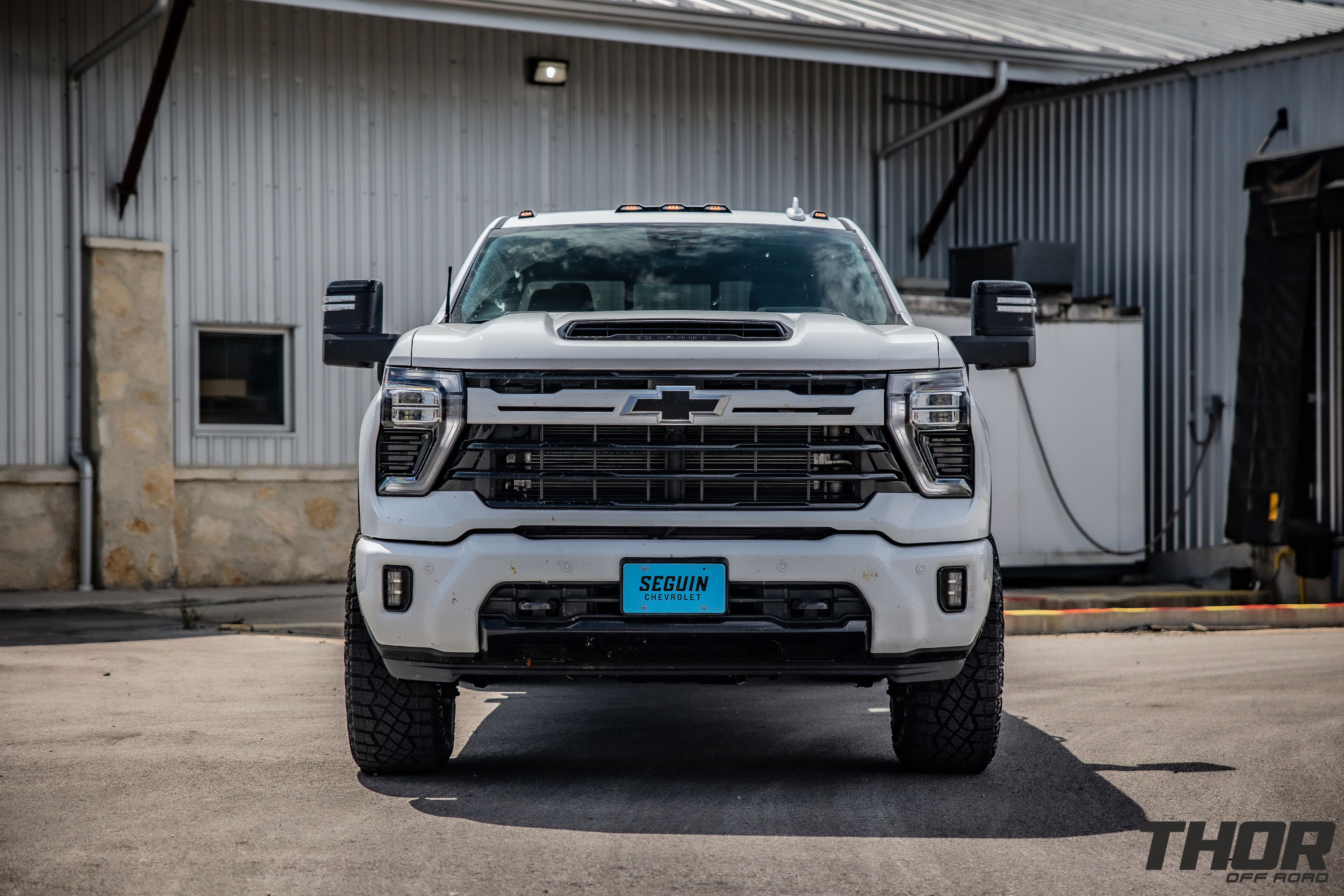 2024 Chevrolet Silverado 2500 HD High Country in White with Cognito 3" Leveling Kit with Fox 2.0 IFP Shocks, Bora 1.85" Wheel Spacers