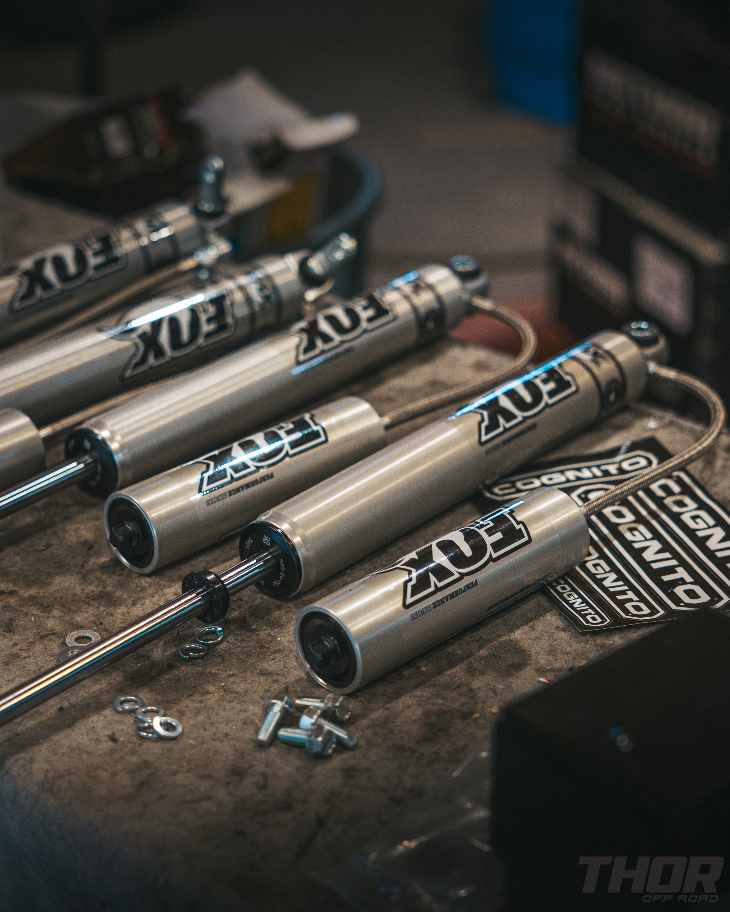 Fox shocks waiting to be installed